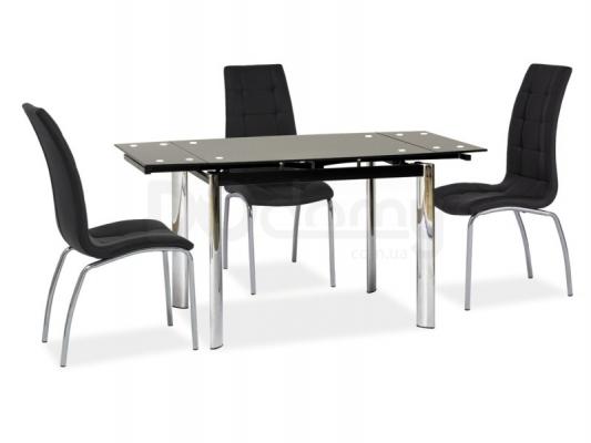 Стіл SIGNAL GD019 чорний 100(150)x70, фото 1