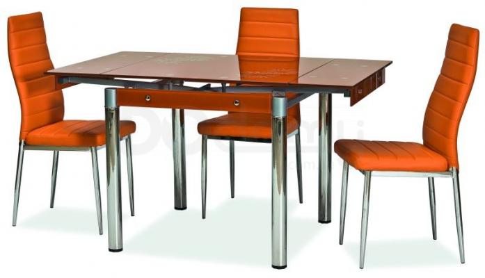 Стіл SIGNAL GD082 Оранжевий 80(131)x80, фото 1