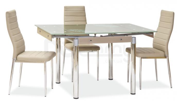 Стіл SIGNAL GD082 Темно-бежевий 80(131)x80, фото 1