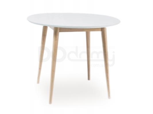 Стол Signal LARSON BIAŁY/DĄB BIELONY 90X90, фото 1