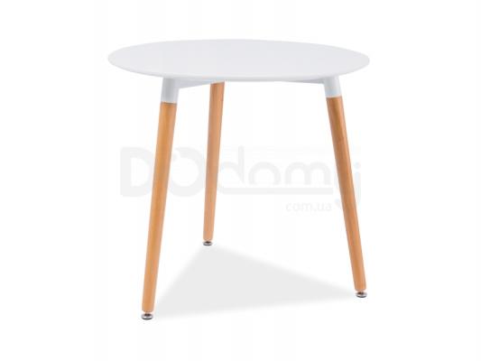 Стіл SIGNAL NOLAN III білий/Бук 80X80, фото 1