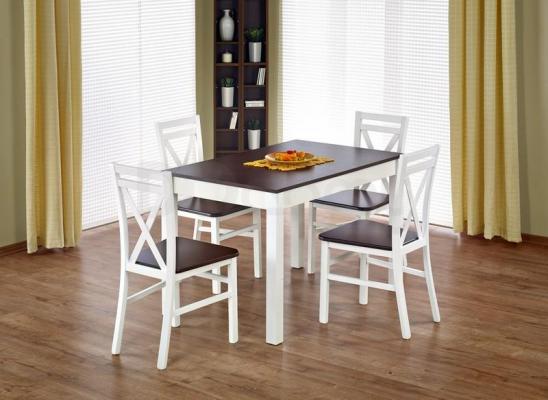 Стол HALMAR MAURYCY темный орех, белый, фото 1