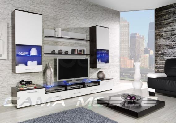 Стенка CAMA II Венге мат / Белый глянец, фото 1