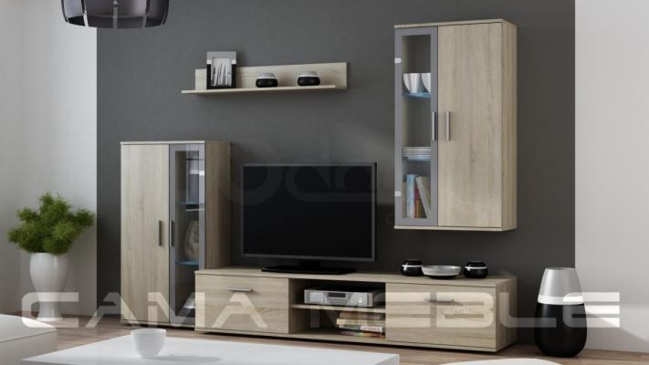 Стенка CAMA DORA Дуб сонома мат / Серый, фото 1