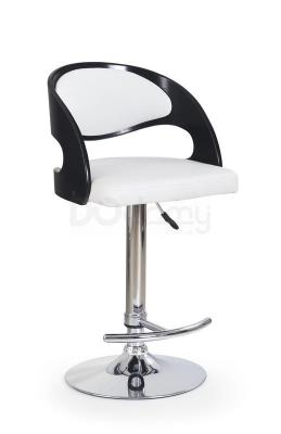 Стул барный HALMAR H-18 черно белый, фото 1