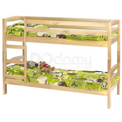 Ліжко двоярусне HALMAR з двома матрасами Sam Сосна, фото 1