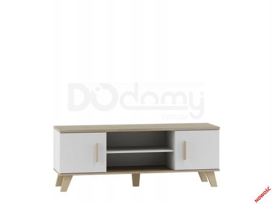 Тумба HALMAR Molda RTV-1 Дуб сонома, Белый, фото 1