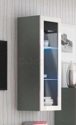Витрина навесная HALMAR Livo W-120 Серый, Белый, фото 1