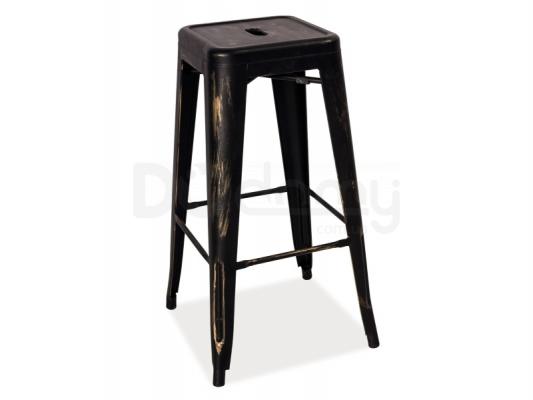 Барный стул Signal LONG черный потертый, фото 1