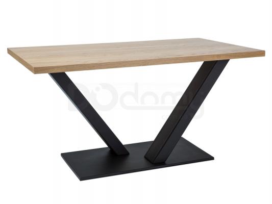 Стіл SIGNAL VECTOR LITY DĄB/чорний 150x90, фото 1