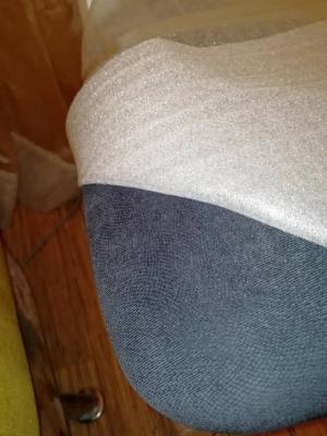 Стілець HALMAR Bergamo білий, Темно-синій, фото 2