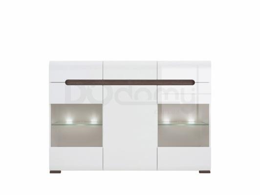 Комод BRW AZTECA KOM2W1D3S/10/15 білий, фото 1