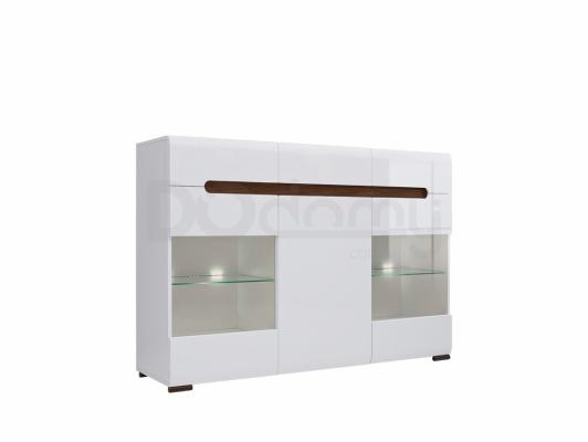 Комод BRW AZTECA KOM2W1D3S/10/15 білий, фото 2