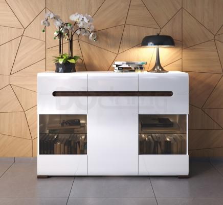 Комод BRW AZTECA KOM2W1D3S/10/15 білий, фото 3