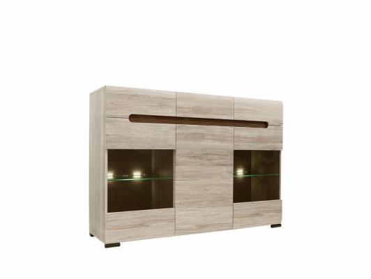 Комод BRW AZTECA KOM2W1D3S/10/15 дуб сан Ремо, фото 1