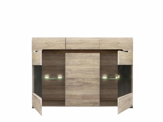 Комод BRW AZTECA KOM2W1D3S/10/15 дуб сан Ремо, фото 2