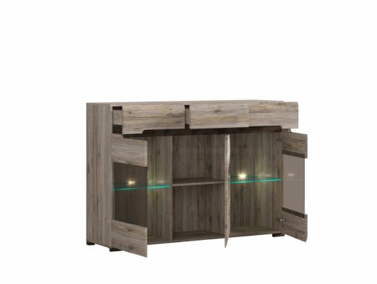 Комод BRW AZTECA KOM2W1D3S/10/15 дуб сан Ремо, фото 3