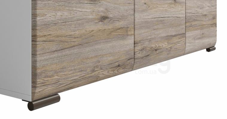 Комод BRW AZTECA KOM3D3S/8/15 білий, дуб сан Ремо, фото 3