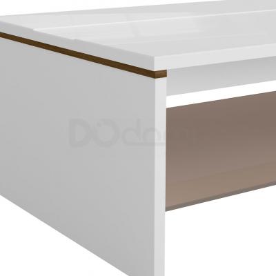 Журнальный столик AZTECA LAW/4/11 Белий блеск, Дуб, фото 3