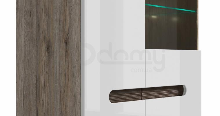 Шафа AZTECA REG1W1D/14/9 білий блиск, дуб сан Ремо, фото 2