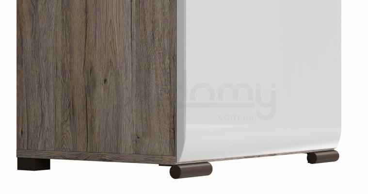 Стелаж AZTECA REG1W1D/19/9 білий блиск, дуб сан Ремо, фото 3