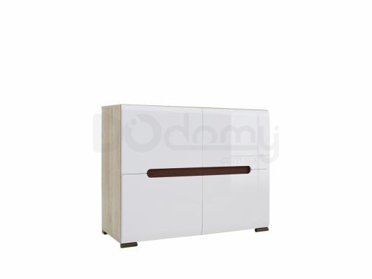 Комод AZTECA REG4D/8/11 білий блиск, дуб сан Ремо, фото 1