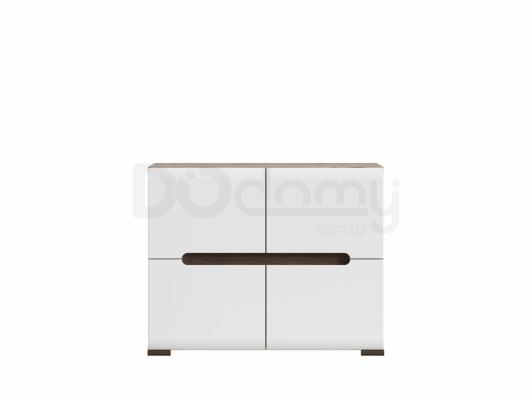 Комод AZTECA REG4D/8/11 білий блиск, дуб сан Ремо, фото 2