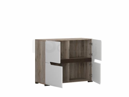 Комод AZTECA REG4D/8/11 білий блиск, дуб сан Ремо, фото 3