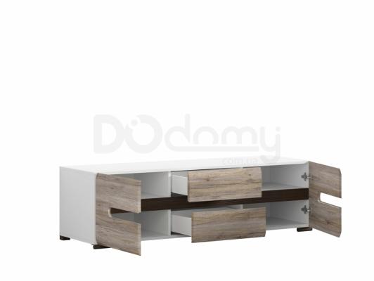 Тумба под ТВ BRW AZTECA RTV2D2S/4/15 Белый, Дуб сан Ремо, фото 4