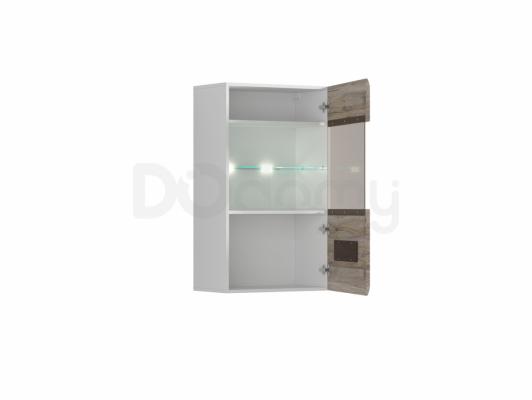 Шкаф навесной BRW AZTECA SFW1W/10/6 Белый, Дуб сан ремо, фото 2