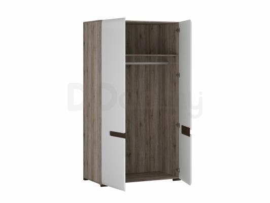 Шкаф BRW AZTECA SZF2D/19/11 Белый блеск, Дуб сан Ремо, фото 3