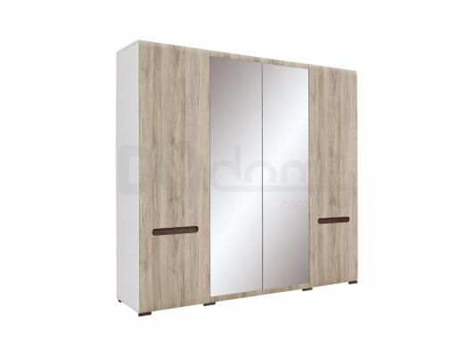 Шафа BRW AZTECA SZF2D2L/21/22 білий, дуб сан Ремо, фото 1