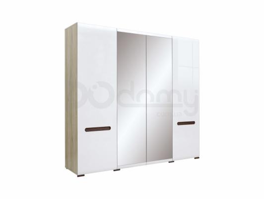 Шкаф BRW AZTECA SZF2D2L/21/22 Белый блеск, Дуб сан Ремо, фото 1