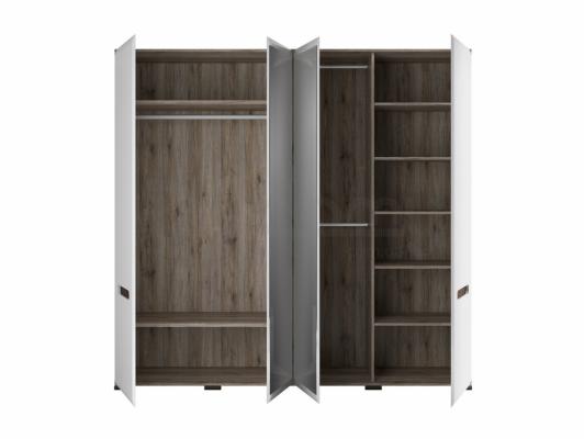 Шкаф BRW AZTECA SZF2D2L/21/22 Белый блеск, Дуб сан Ремо, фото 2