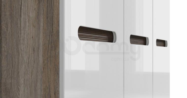 Шафа BRW AZTECA SZF3D/21/18 дуб сан Ремо, білий блиск, фото 2