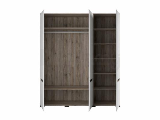 Шафа BRW AZTECA SZF3D/21/18 дуб сан Ремо, білий блиск, фото 3