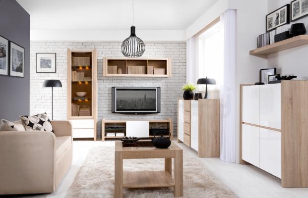 Журнальний стіл STOLIK RUMBI 64/64 дуб сонома, фото 2