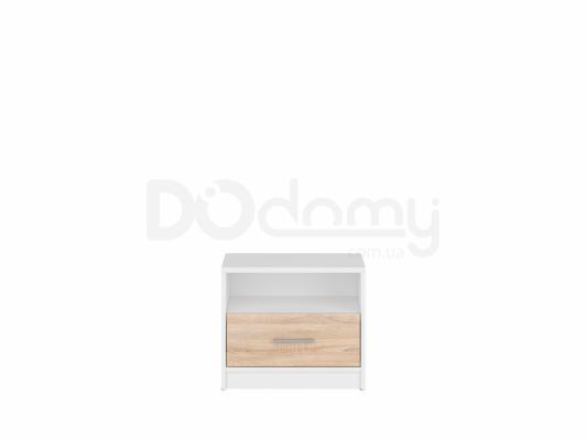 Прикроватная тумба BRW NEPO BIU2S Белый/Дуб сонома, фото 1