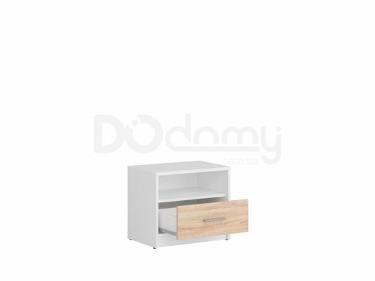 Прикроватная тумба BRW NEPO BIU2S Белый/Дуб сонома, фото 2