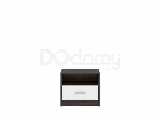 Прикроватная тумба BRW NEPO BIU2S Венге/Белый мат, фото 1