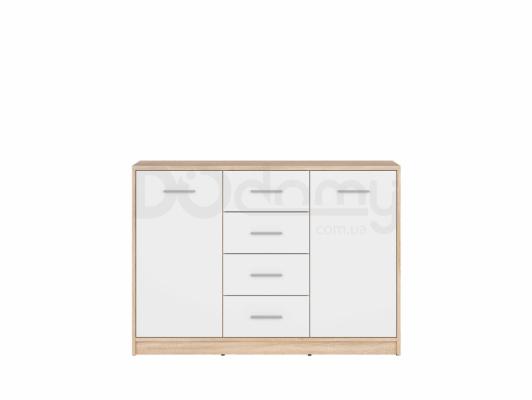 Комод BRW NEPO KOM2D4S дуб сонома/білий, фото 1