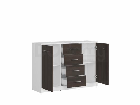 Комод BRW NEPO KOM2D4S білий/Венге, фото 2