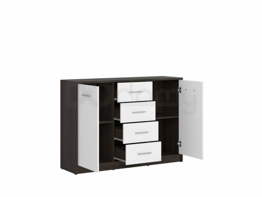 Комод BRW NEPO KOM2D4S Венге/Белый мат, фото 2