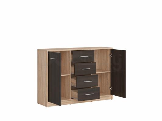 Комод BRW NEPO KOM2D4S Дуб сонома/Венге, фото 2