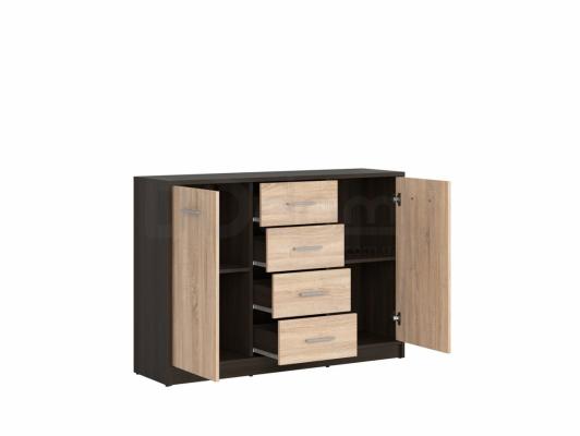 Комод BRW NEPO KOM2D4S Венге/Дуб сонома, фото 2