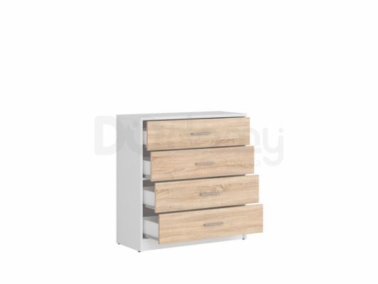 Комод BRW NEPO KOM4S білий/дуб сонома, фото 2