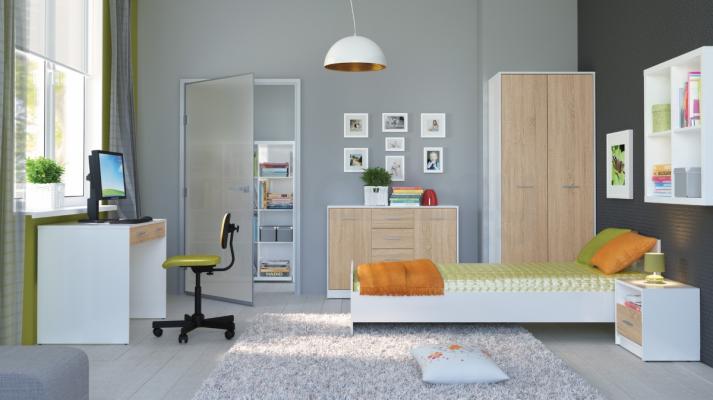 Кровать BRW NEPO LOZ/90 (BEZ WKŁADU, BEZ MATERACA) Белый, фото 2