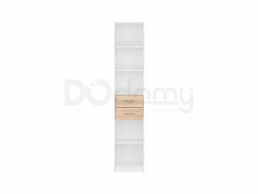 Книжный шкаф BRW NEPO REG2S/40 Белый/Дуб сонома, фото 1