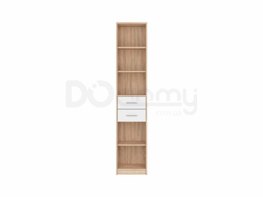 Книжный шкаф BRW NEPO REG2S/40 Дуб сонома/Белый, фото 1