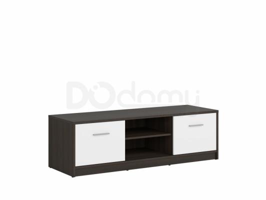 Тумба під телевізор BRW NEPO RTV2D Венге/білий мат, фото 1